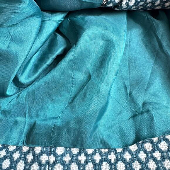 Anthro Elevenes Womens Tweed Blazer Jacket Size 12 Wool Blend Retro Mod Green - Picture 6 of 8